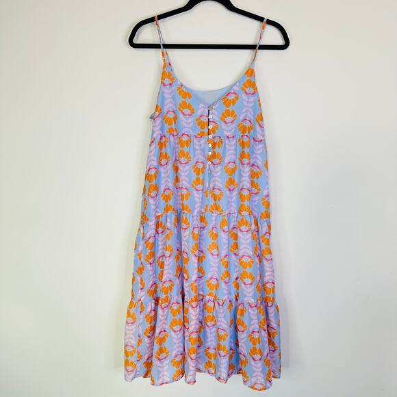 J. Marie The Violet Midi Dress Size Medium - Picture 6 of 8